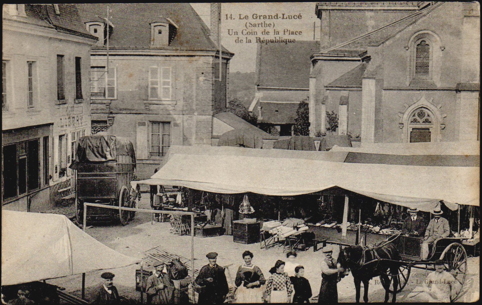 Railway / Tramway cancellations of La Sarthe : Courrier-Convoyeur-Ligne La Chartre-s/le Loir au Mans 2⁰ 1934 Le Grand-Lucé
